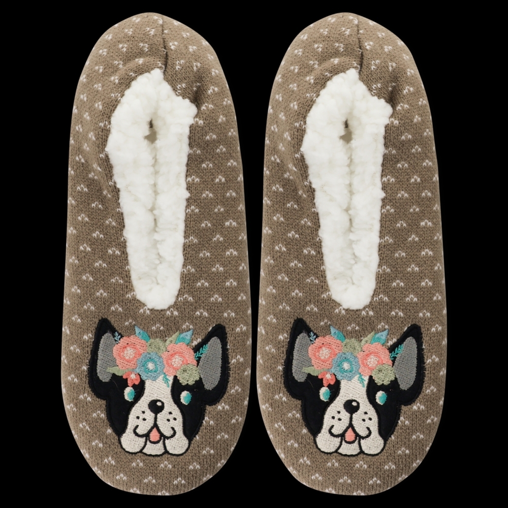 Women's Flower Puppy Slippers - Picture 2 of 2